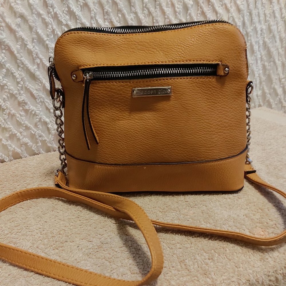 MADDEN GIRL Purse, Chain Detail Strap, Mustard